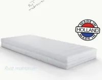 Wiegmatras Polyether - 40x70 x10cm Polyether matras met anti-allergische wasbare Badstof hoes met rits