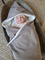 Boxzak / Boxopbergzak / Grijs - Grote veer/  BabyCreatiesbyLaura