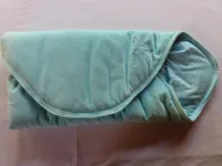Wikkeldeken - Velour - Turquoise - 70x70 cm - Kan in autostoel