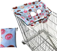 Winkelwagenstoelhoes voor baby, verfrissende en ademende hoes voor hoge stoel, draagbare baby-trolleystoelhoes geschikt voor baby zomer gebruik (auto