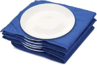 XXL Elektrische Bordenwarmer 34x30x3 cm Geschikt voor 10 Borden tot 32 cm 200w 175 cm Kabel Katoen Blauw