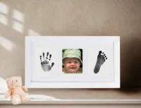 Yippiez Baby Hand- en Voetafdruk Set – Fotolijst met Inktafdruk voor Baby & Dierenpoot – Kraamcadeau, Moederdag, Vaderdag – Baby Art – Inclusief NL Beschrijving