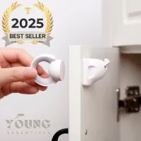 Young Essentials - Kinderslot Kastjes Magnetisch - 4 Stuks - Wit - Magneetslot Baby - Magnetische Kastslotjes - Kastslot kinderen - Kinderbeveiliging voor Kasten - Kastbeveiliging kinderen - Kinderslo