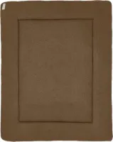 Zacht en veilig materiaal - Baby Knit Basic box inleg van 100% katoen - Wasbaar en geschikt voor de droger - Afmetingen: 77 x 97 cm - Chocolade