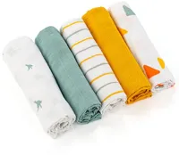 Zachte Hydrofiele Luiers 70 x 70 cm - Set van 5 - Katoenen Spuugdoeken en Aankleedmatten - Öko-Tex Getest