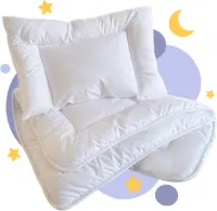 Zavelo Baby Ukkepuk Dekbedset Ledikant All Season 135x100 cm + Kussen 40x60 cm - Babydekbed - Peuterdekbed - 100% katoenen Tijk - Anti-Allergisch