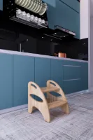 Zeo Wood® - Opstapje - Montessori Leertoren - Learning Tower - Keukentoren - Leertoren Kids - Kindertrap - Opstapje Montessori - Bruin