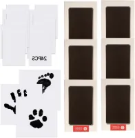 Zeynomax - Baby Milestone Cards Set met Handafdrukken en Voetafdrukken - Baby Impressies - Familiegeschenk voor 0-6 Maanden - Zwart
