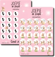 Zindelijkheidstraining Meisje Konijn – Roze Beloningssysteem voor Kinderen met Stickervel (25 Stuks) – Oefenen op het Potje