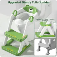 Zitje voor zindelijkheidstraining, voor peuters, wc-zitje, toilet, voor kinderen, jongens en meisjes, 2 in 1, met plonsbescherming, anti-slip onderkant, met opstapje