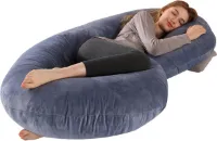 Zwangerschapskussen - Zijslaapkussen - Lichaamskussen - Pregnancy Pillow - Maternity Pillow - Zwangerschapskussen XXL - Grijs