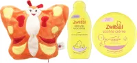 Zwitsal Cadeauset Baby & Cherry Belly Warmteknuffel Vlinder - Zwitsal Zachte Creme Pot - Zwitsal Wascreme - Cherry Belly Baby Warmteknuffel