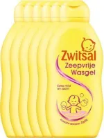 Zwitsal Zeepvrije Wasgel - 6 x 200  ml - Voordeelverpakking