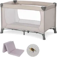 Zylo® Campingbedje Inclusief Matras - Campingbedje - Reidsbed - Beige - 66cm x 125cm x 75cm