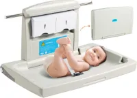 aankleedcombinatie wandcommode, afneembare aankleedtafel aankleedwagen, grijze aankleedtafel met aankleedkussen, veiligheidsgordel, ruimtebesparend en stabiel, aankleedrek 20 kg draagvermogen baby