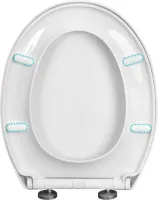 closing mechanism I High quality - toiletdeksel met snelsluiting voor eenvoudige reiniging, Duroplast wc-deksel