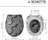 closing mechanism I High quality - toiletdeksel met snelsluiting voor eenvoudige reiniging, Duroplast wc-deksel