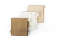 doomoo - Lovely - Set van 3 superzachte tetradoeken - Sweety Cream - Biologisch katoengaas - Superzacht, absorberend & multifunctioneel - 70x70 cm