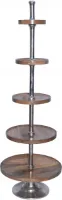 etagère hout rond 5 lagen 170cm