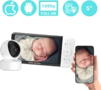 iNeedy Apy Babyfoon met app en camera - Babyfoon - Baby Monitor - Baby Camera - 5 inch - Full Option