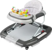ib style® Loopstoel Babywalker - Baby Loopwagen - Looptrainer - Speelset en Dienblad - Schommelfunctie - Muziekfunctie - Little World - Grijs
