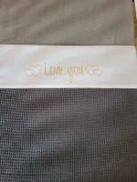 ledikant - lakentje - maat 100-150 cm - love you - Zand