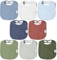 lulumoon Dribble Bib Baby Muslin Triangle Scarf Baby voor jongens en meisjes (B-Basic)