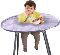 slabbetje en dienbladset | Dienblad voor kinderstoel + slabbetje | Gemakkelijk te gebruiken | Baby-autonomie | Gemakkelijke maaltijden | Geboortecadeau | 1-3 jaar
