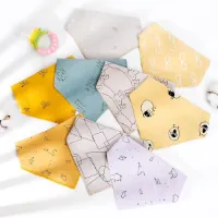 slabbetjes bandana slabbetje met 2 verstelbare knopen, 100% biologisch katoen, zacht en absorberend, hypoallergeen baby driehoek slabbetje voor jongens meisjes