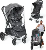 universele regenhoes kinderwagen, ademende kinderwagen regenhoes met venster, geurloze regenhoes buggy regenhoes kinderwagen, gemakkelijke installatie, extreem waterdicht en duurzaam