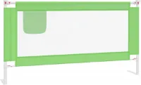 vidaXL Bedhekje peuter 160x25 cm stof groen - Kinderbed Hek - Bedbeveiliging - Babyslaap - Slaapveiligheid - Kinderkamer Decoratie