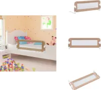 vidaXL Bedhekje - Bedhekjes - Bed Rail - Bed Rails - Bedhekje peuter 120x42 cm polyester taupe