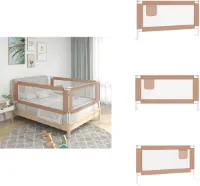 vidaXL Bedhekje - Bedhekjes - Bedbescherming - Bedbeschermingen - Bedhekje peuter 150x25 cm stof taupe