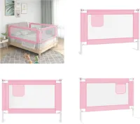 vidaXL Bedhekje peuter 90x25 cm stof roze - Bedhekje - Bedhekjes - Bedbescherming - Bedbeschermingen
