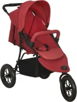vidaXL - Kinderwagen - staal - rood