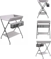 vidaXL Verzorgingstafel - Verzorgingstafels - Verschoontafel - Verschoontafels - Verschoontafel ijzer lichtgrijs
