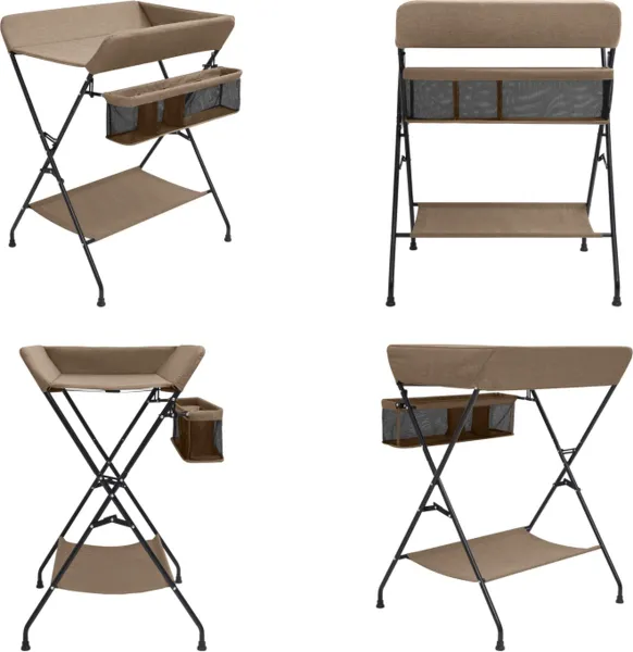 vidaXL Verschoontafel ijzer taupe - Verzorgingstafel - Verzorgingstafels - Verschoontafel - Verschoontafels